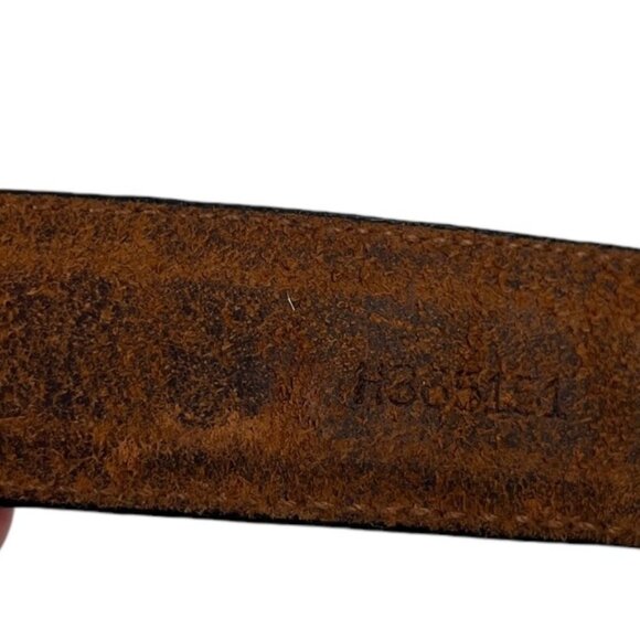 Leather Woven Belt Men's Brown 36" / 90 Oil Tan Cowhide Solid Brass Buckle - Picture 12 of 16